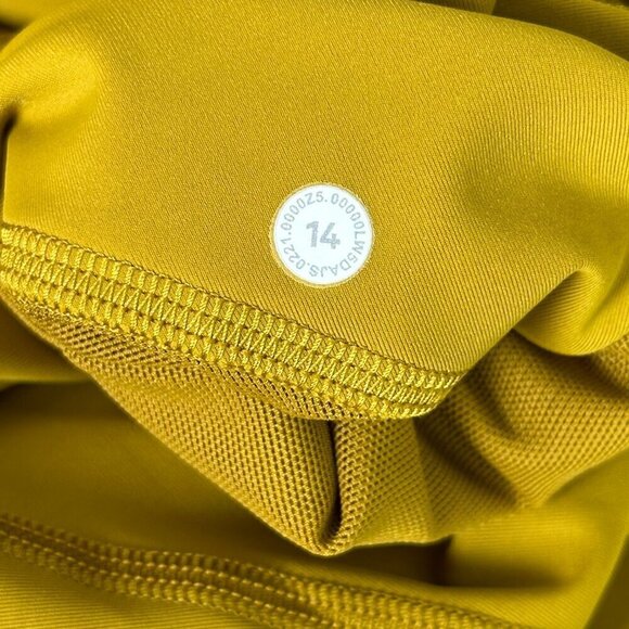 Lululemon 2021 Power Thru High Rise Leggings Gold Spice - Picture 11 of 12